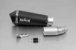 HYPERCONE, slip on (muffler with connecting tube), stainless steel black, RACE (no EEC)