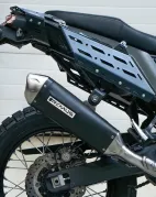 REMUS OFFROAD, Slip on (sport exhaust), Stainless steel black, RACING