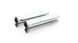 2x CUSTOM exhaust no cat., selectable endcaps, stainless steel chrome