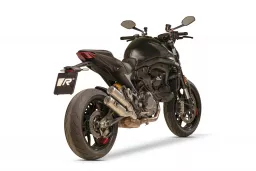 REMUS Double MESH Exhaust for Ducati Monster Euro 5, stainless steel brushed, incl. ECE type approval