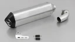 OKAMI, RACING slip on system with removable sound insert for Suzuki V-Strom 1000, titanium, without EC homologation
