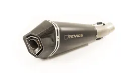 HYPERCONE, Slip on (muffler with connecting tube) no cat., stainless steel black, NO (EC-) APPROVAL, 65 mm