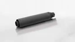 2x CUSTOM exhaust no cat., no end cap, stainless steel black