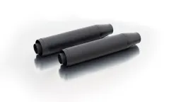 2x CUSTOM exhaust no cat., selectable endcaps, stainless steel black