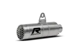 Slip-On REMUS MESH (sport silencer with removable sound insert), stainless steel brushed, NO (EEC-) APPROVAL