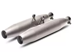 REMUS Slip On Tapered muffler Sport Exhaust Bonneville, left/right Ø 84 mm, with catalytic converter, stainless steel matt, incl. (EC-approval)